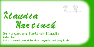 klaudia martinek business card